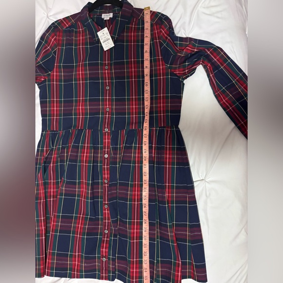 J. Crew Multicolor Plaid Shirt Dress - Picture 7 of 9